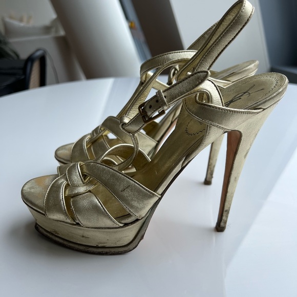 Gold YSL Tribute heels - Picture 2 of 4